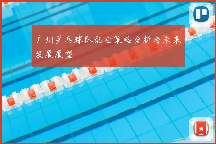 广州乒乓球队配合策略分析与未来发展展望