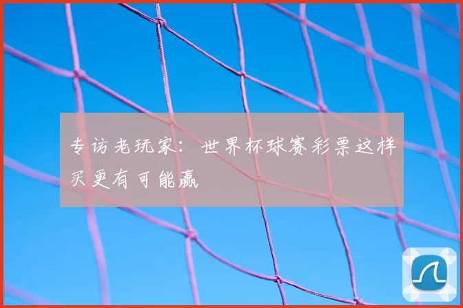 专访老玩家：世界杯球赛彩票这样买更有可能赢